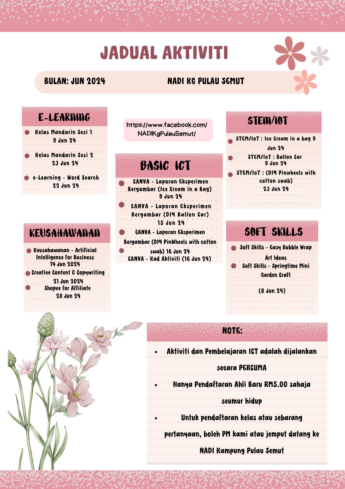 JADUAL AKTIVITI JUN 24